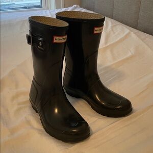 Hunter Black Short Rain Boots